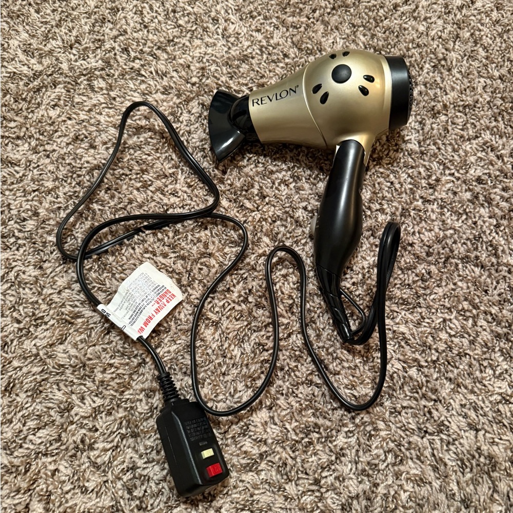 Revlon Gold and Black Compact Hair Dryer